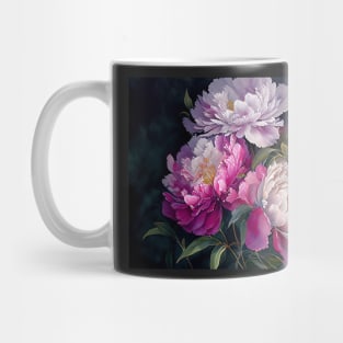 Watercolor Painting of Pink Peonies Mug